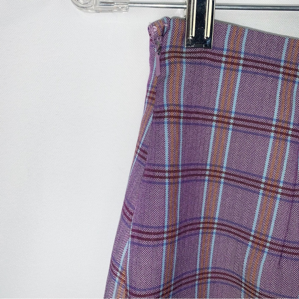 ASOS Purple Checkered Plaid Mini Skirt - Picture 5 of 9